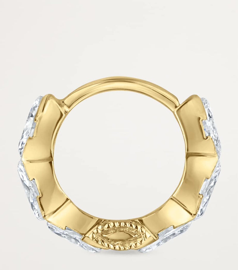 Maria Tash single diamond hoop earring 6.5mm (British brand)