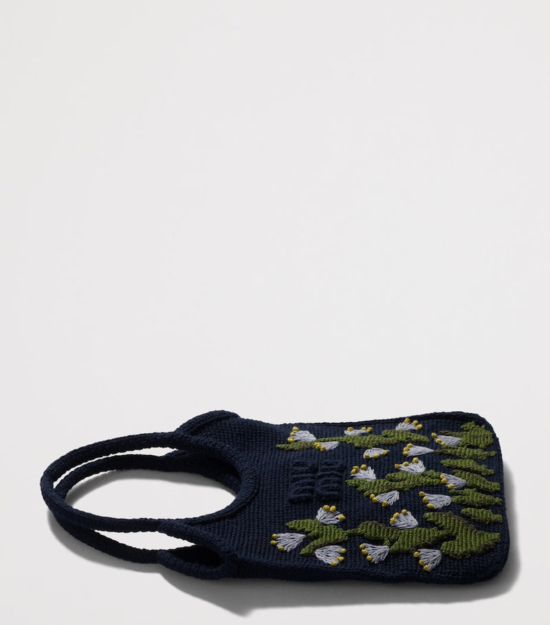 Miu Miu cotton crochet Ivy tote bag, UK version