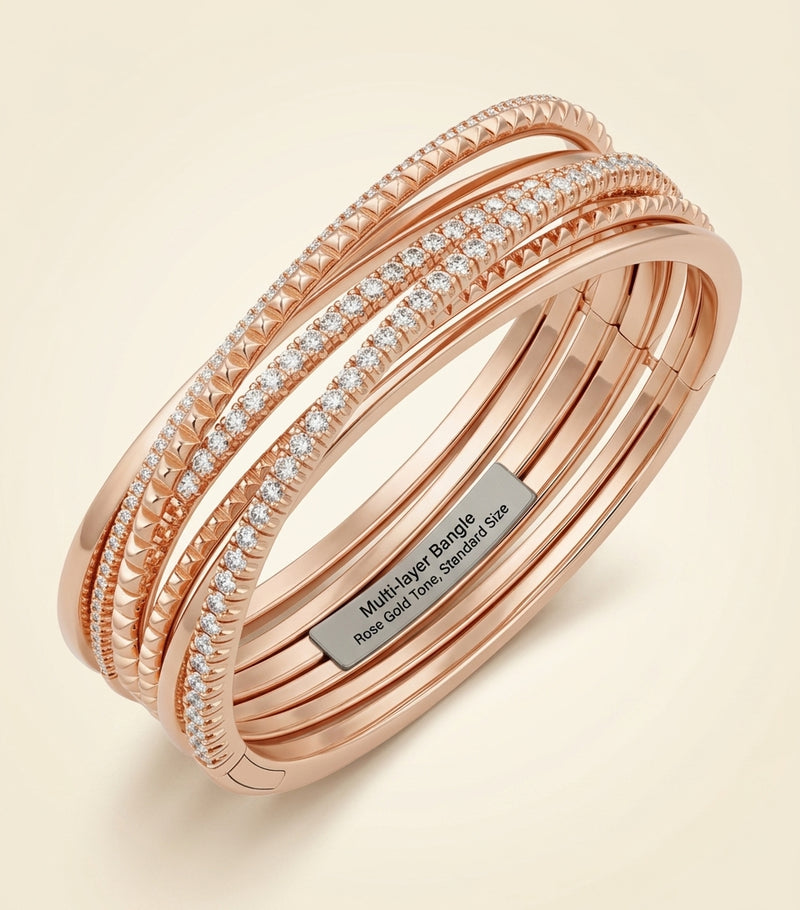 Cartier rose gold diamond bangle, imported from the UK