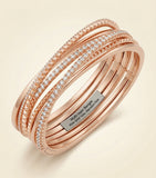 Cartier rose gold diamond bangle, imported from the UK