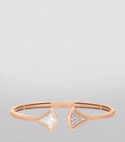 Bvlgari rose gold diamond mother-of-pearl bangle (British brand)