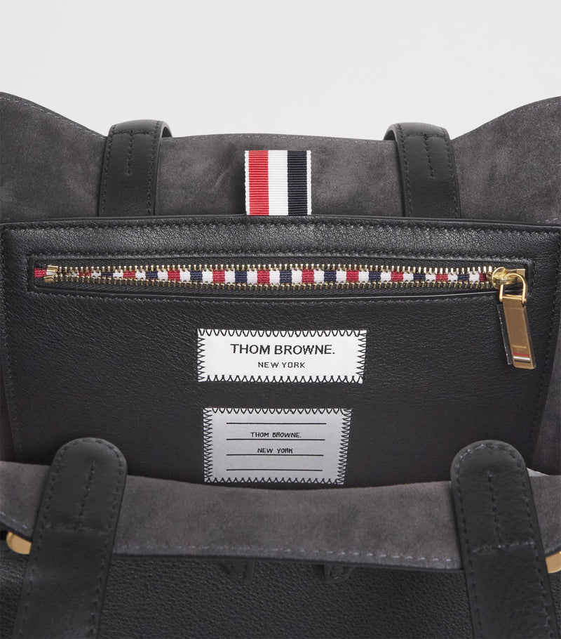 Thom Browne leather cabas tote bag - British product