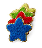 Becco Bags Chenille stars patches pack of 4 6cm (British brand)