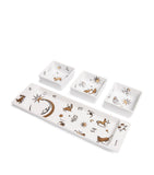 Fornasetti porcelain appetizer set zodiac design, imported from the UK