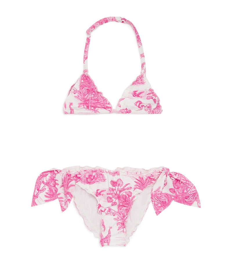 MARIE RAXEVSKY Jungle Print Frou Frou Bikini 2-12 Years, imported from the UK