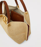 Valentino Garavani straw tote bag VLogo Signature medium, UK version