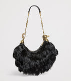 Chloé black feather crescent shoulder bag - British product