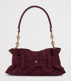Balmain Anthem mini suede shoulder bag H10cm - British product
