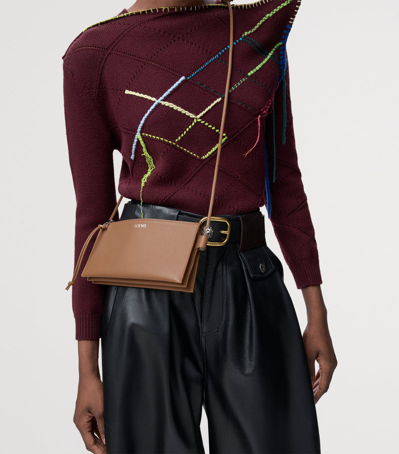 LOEWE Leather Joya pouch with adjustable strap (British brand)