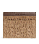 Harrods Emporio Armani Suede Embossed Card Holder- Buy online at McGrocer