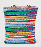Miu Miu crochet tote bag multicolour cotton leather handles, UK version