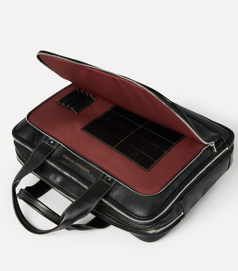 Brunello Cucinelli grained calfskin briefcase, imported from the UK