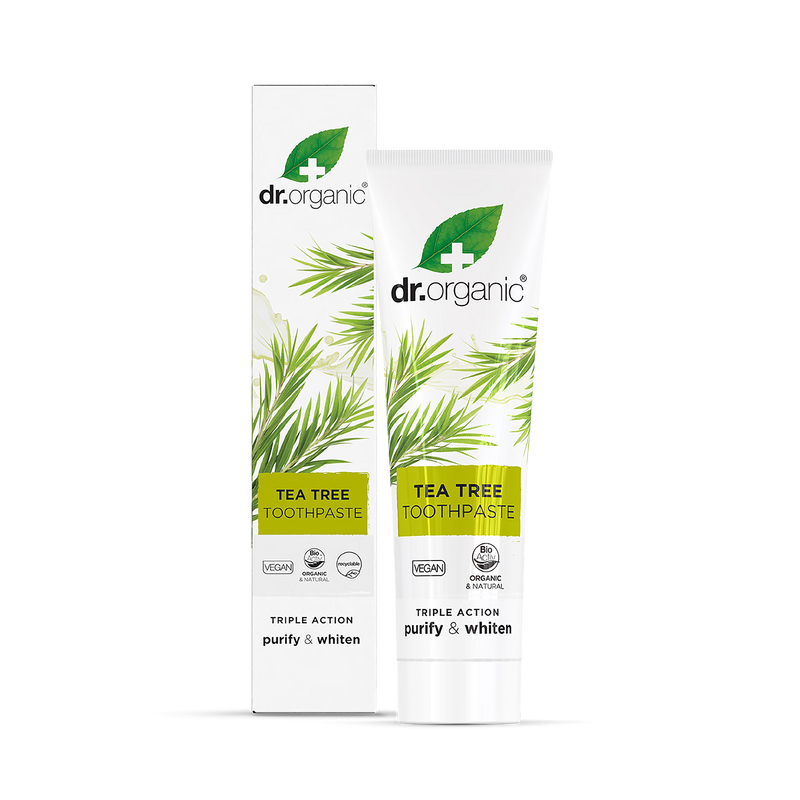 Dr Organic Tea Tree toothpaste lemon mint 100ml - British product