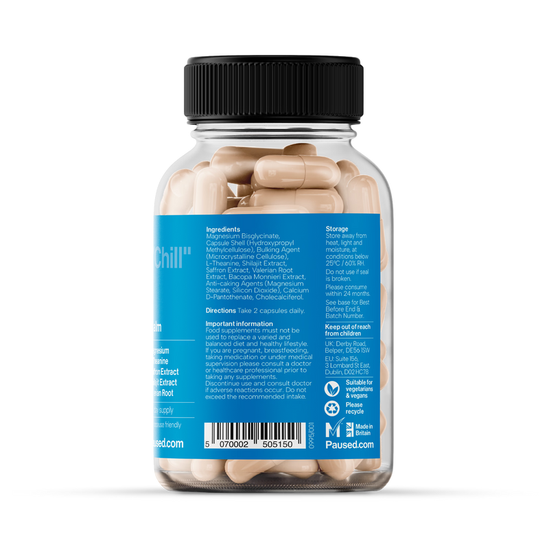 Paused Calm supplement 60 capsules (British brand)