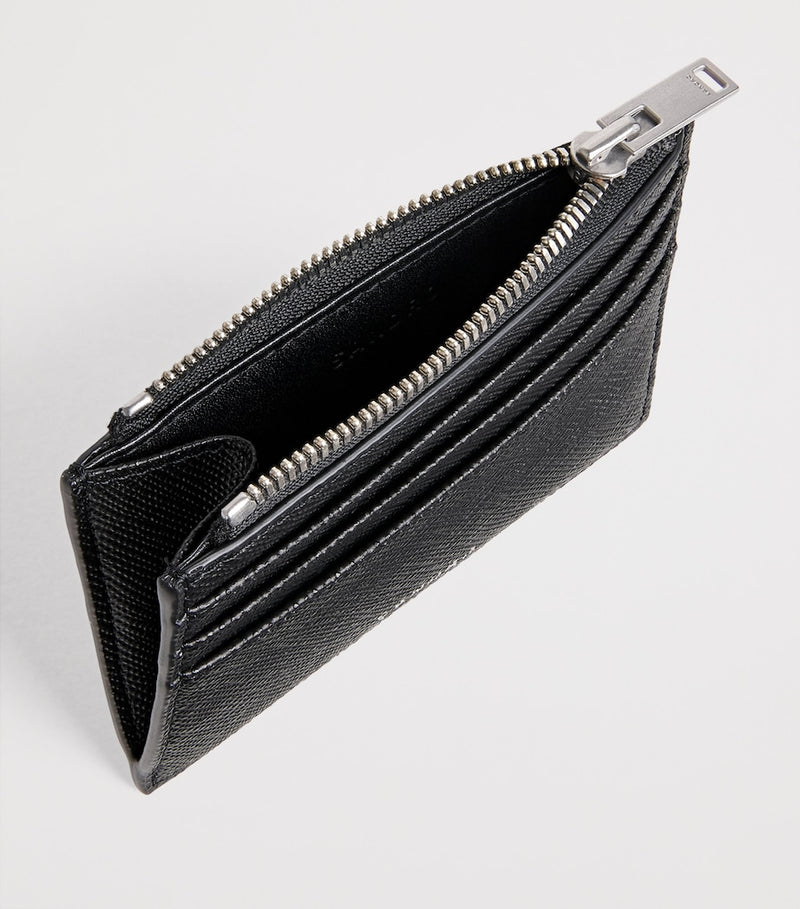 Sandro Paris leather card holder with card slots and coin purse, UK version