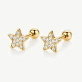 Superdrug MUCHV Gold Star Stud Earrings With Screw Back 0.6cm- Buy online at McGrocer