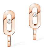 Messika Move Uno mini hoop earrings rose gold 1.2cm - British product
