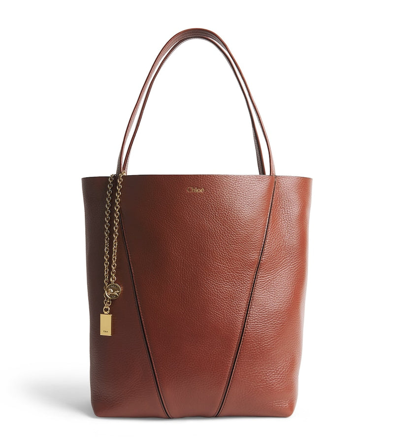 Chloé Spin tote bag medium calfskin leather, imported from the UK