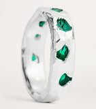 The Ouze sterling silver emerald ring (British brand)
