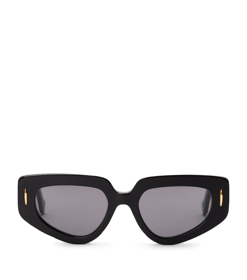 LOEWE butterfly screen sunglasses oversized acetate frames gold-tone monogram - British product