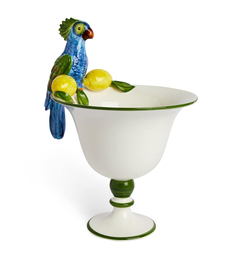 Les-Ottomans Parrot ceramic bowl 20cm, UK version