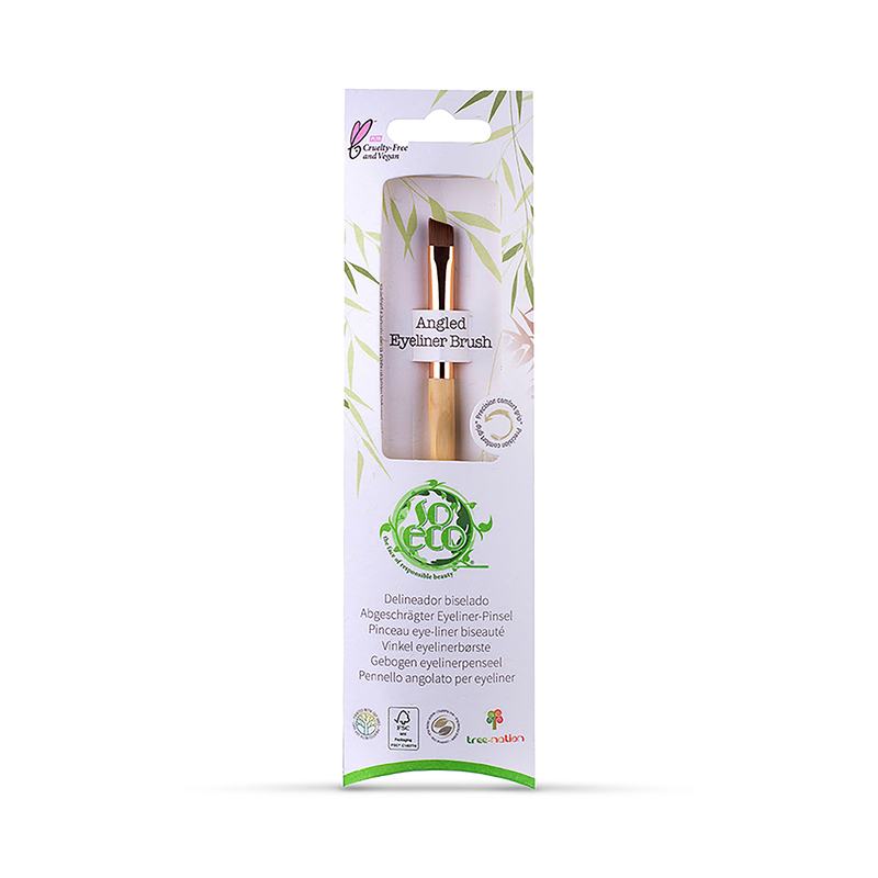 So Eco Angled Eyeliner Brush Bamboo Natural Synthetic (British brand)