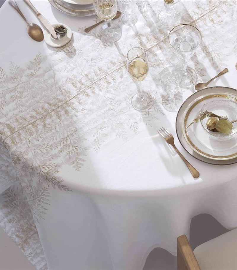 Alexandre Turpault linen tablecloth Fossile 170cm x 250cm, UK version