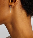 Persée white gold diamond hoop earring, imported from the UK