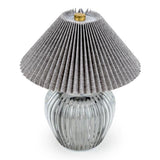 Candlelight LED table lamp with pleated shade - British product