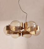 Soho Home Allis chandelier bubbled glass brass - British product