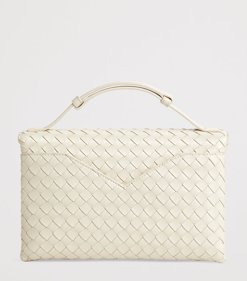 Bottega Veneta Knot Lock top-handle bag lambskin Intrecciato, imported from the UK