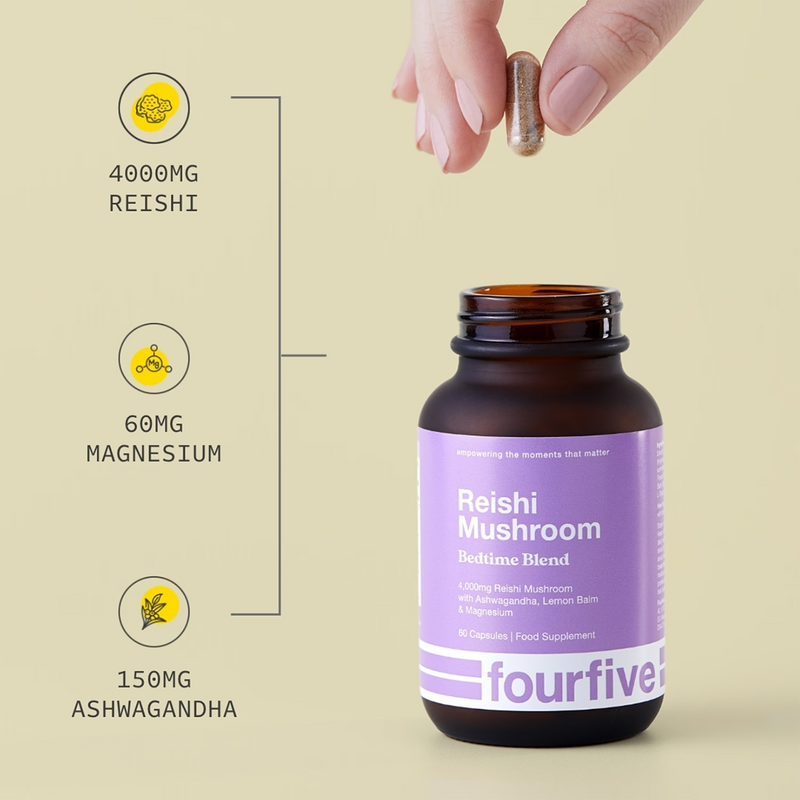 Fourfive Bedtime Blend Reishi 4000mg 60 Capsules - British product