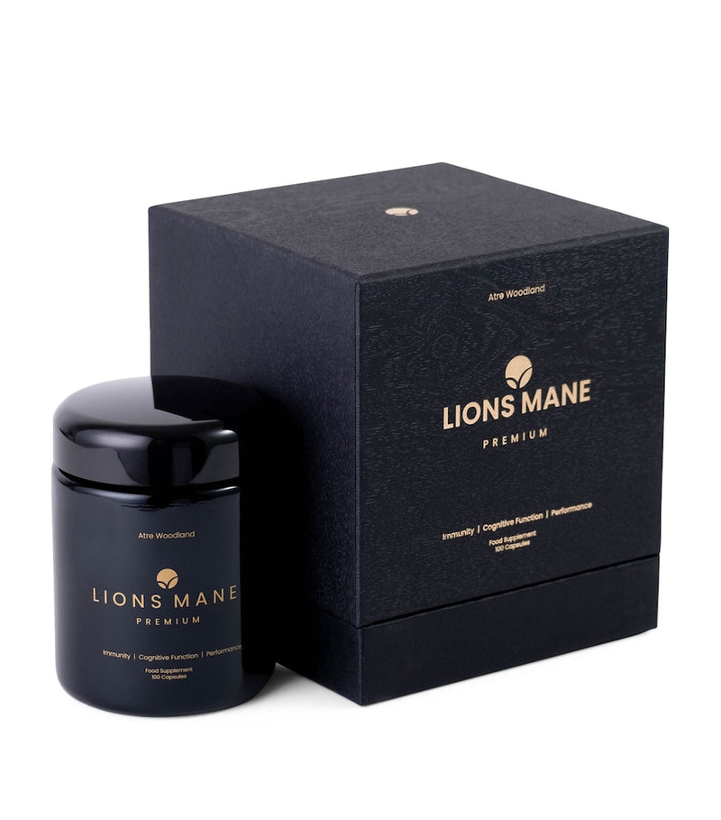 Atre Life Lion's Mane supplement capsules 100ct, imported from the UK