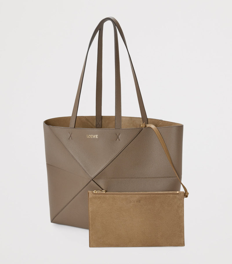 LOEWE Puzzle Tote leather bag with origami lines - British product