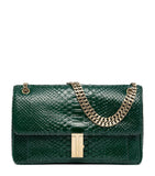 TOM FORD large shoulder bag dark green Italian leather - British product