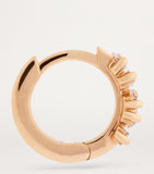 Suzanne Kalan rose gold diamond huggie earrings 12mm, imported from the UK