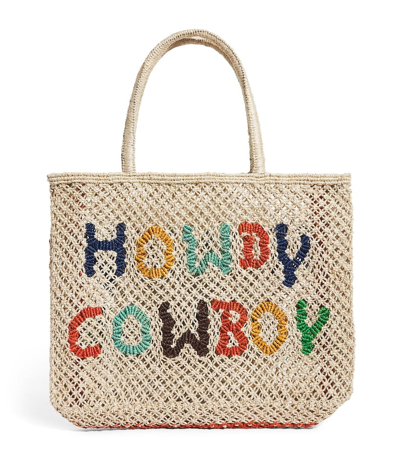 the Jacksons small jute howdy cowboy tote bag - British product