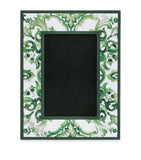 Dolce&Gabbana Casa lacquered wood photo frame with Verde Maiolica print 6.7 x 8.7 inches - British product