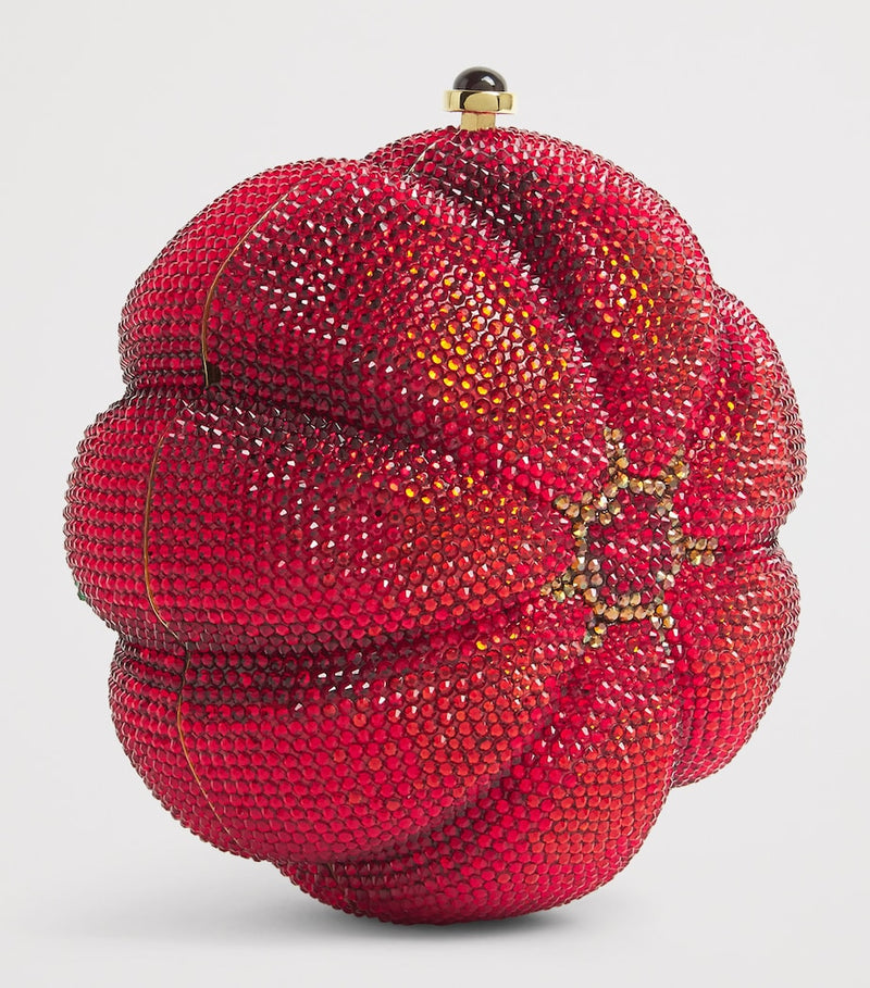 Judith Leiber tomato clutch bag, imported from the UK
