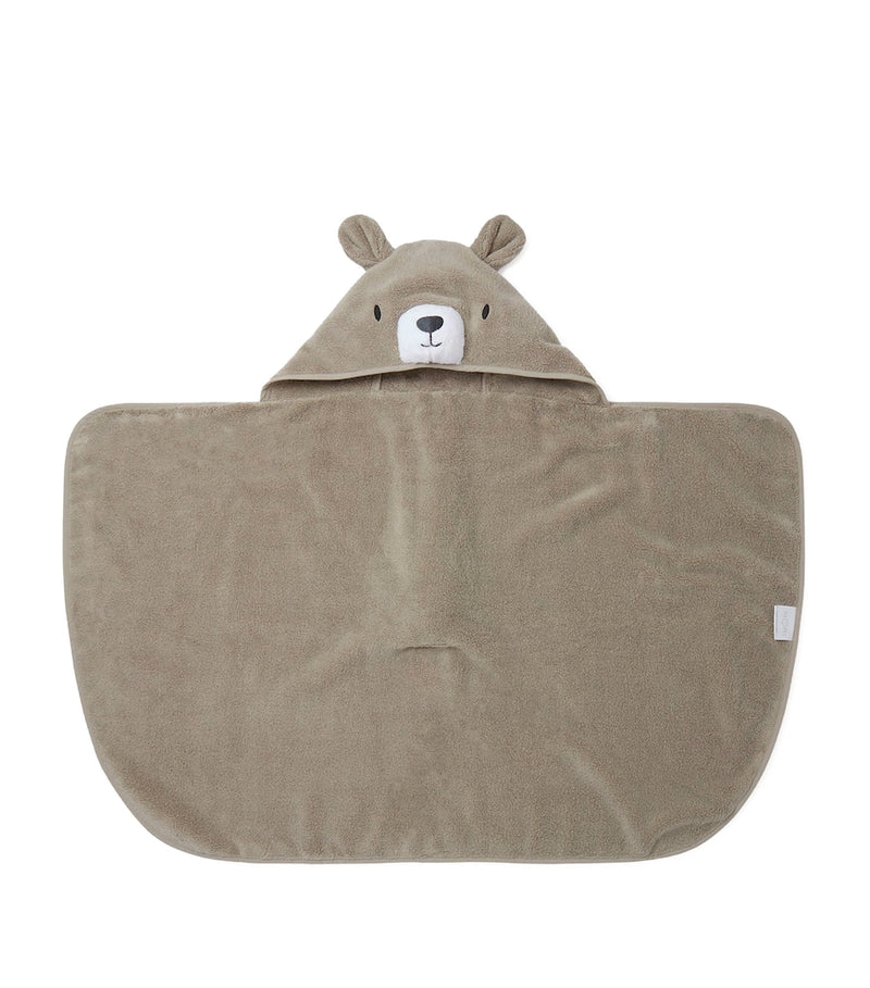 MORI bear hooded baby towel organic cotton (British brand)