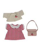 Olli Ella Cherry Gingham doll outfit - British product