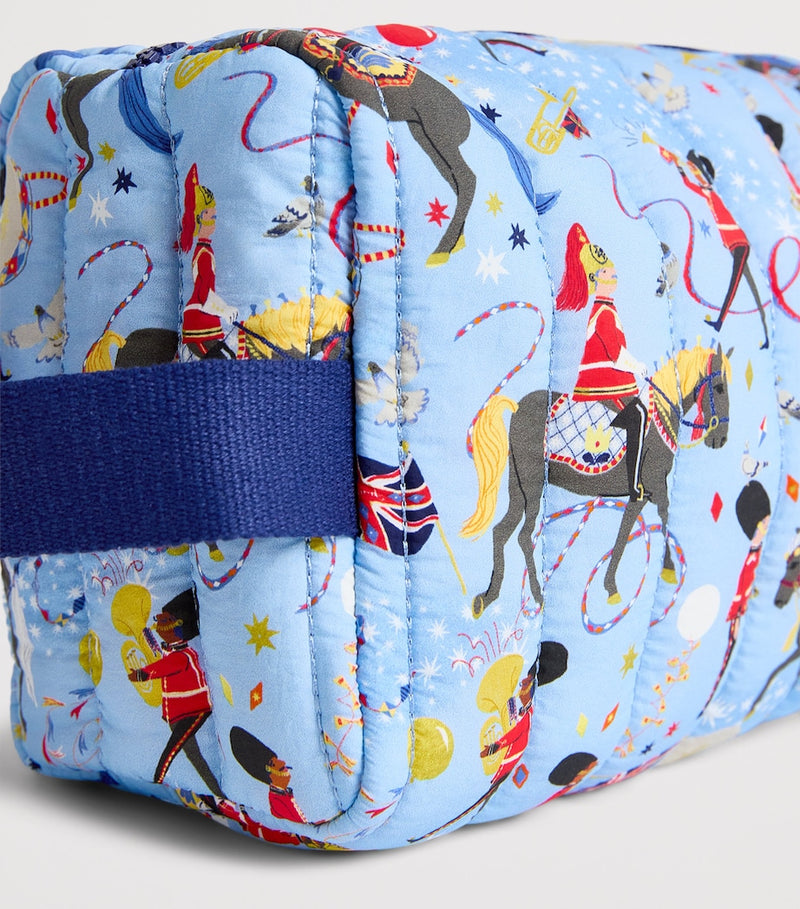 Harrods quilted Trooping the Colour wash bag (British brand)