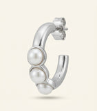 McQueen faux pearl skull hoop earring - British product