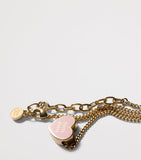 Miu Miu heart pendant necklace with enamel trim, imported from the UK