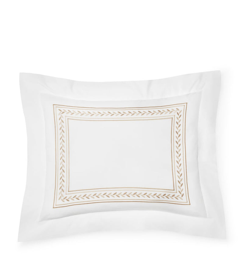 Pratesi Impero King pillowcase 50x90cm embroidered laurel, UK version