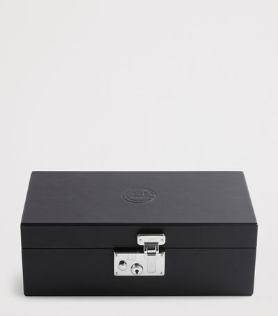Harrods Leather and Brass Watch Box with Plush Fabric Lining for Three Timepieces- Buy online at McGrocer