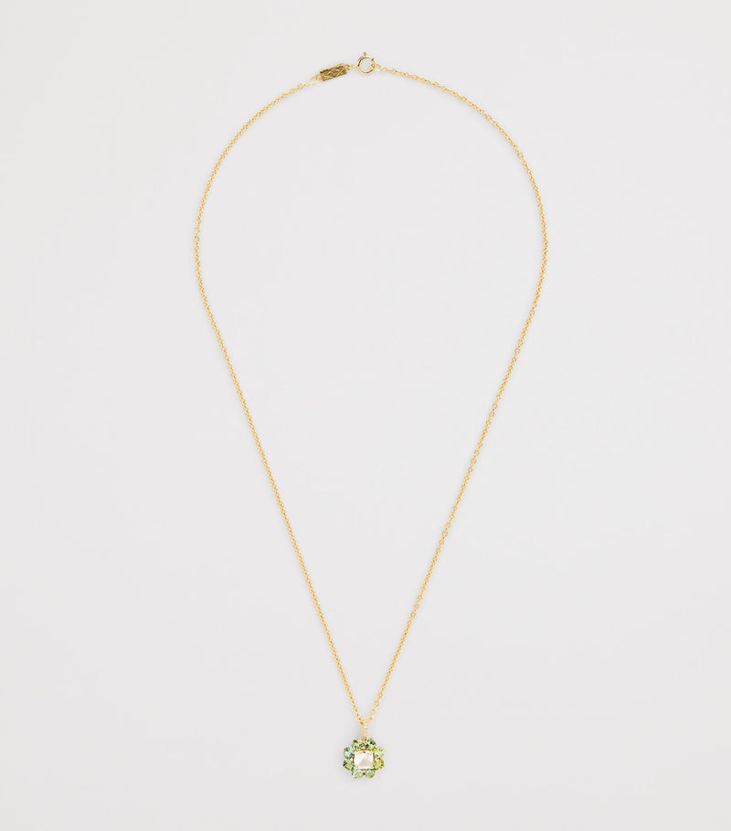 Jennifer Meyer 18kt gold and tourmaline flower necklace, UK version