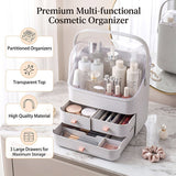 Livingandhome Makeup Organizer Transparent 3-Drawer 35.5cm H, UK version