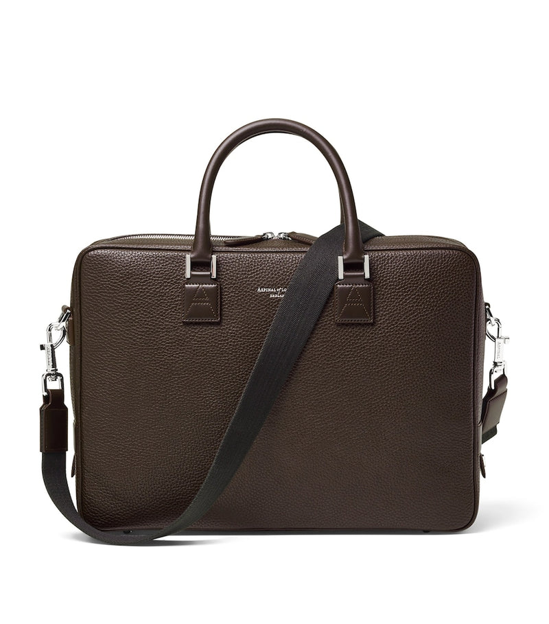 Aspinal of London Mount Street leather briefcase bag (British brand)