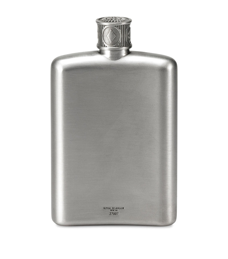 Royal Selangor pewter Ace hip flask 140ml, imported from the UK